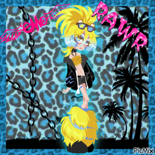 drawing of cat teen girl